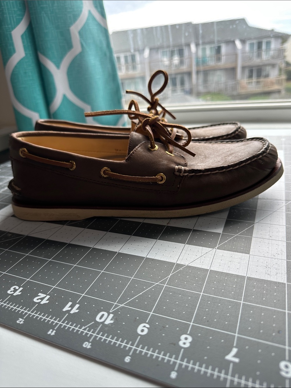 Sperry Gold Cup Dark Brown Leather Lace-Up Boat Shoes size 11